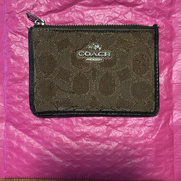 Coach Handbags - Coach Brown and Black Compact Wallet